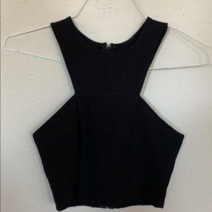 Silence + Noise Black Crop Top